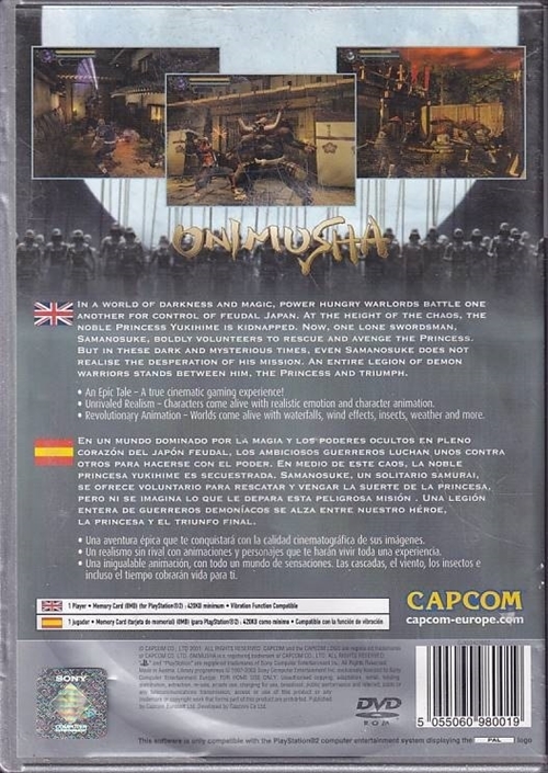 Onimusha Warlords - Platinum - PS2 (B Grade) (Genbrug)